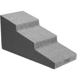 Schody dla psa Welsti 40cm 3 pochylne stopnie ciemne szare