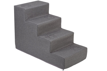 Schody dla psa Welsti 40cm 4 stopnie ciemne szare w łapki