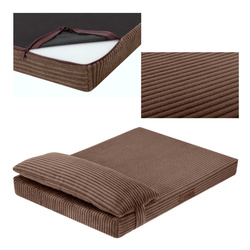 Legowisko materac dla psa Welsti brązowy sztruks XL 130x90 wigofil